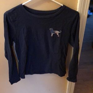 navy blue black dog shirt